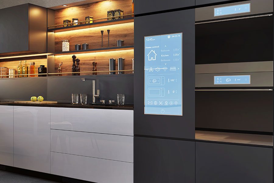 Kitchen appliance of the future with smart glass touch screen