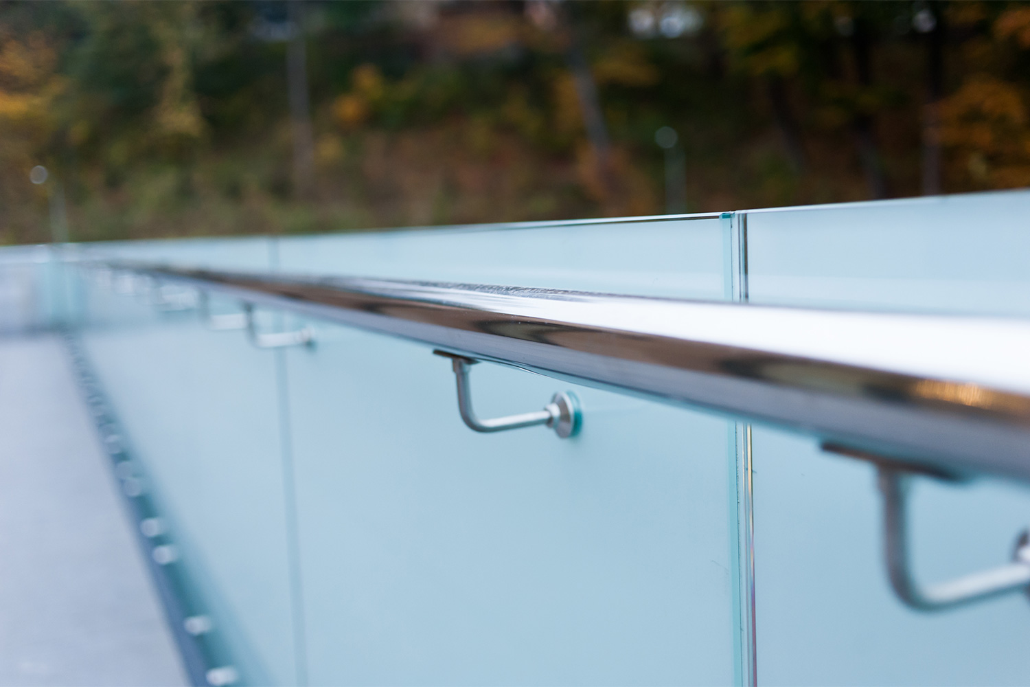 Frosted glass balustrades